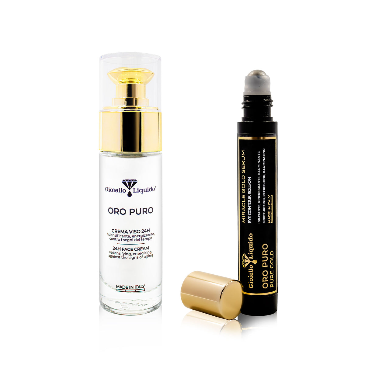 Zestaw Krem do twarzy “Oro Puro” 30 ml & Serum pod oczy MiracleGold “Oro Puro” 15 ml
