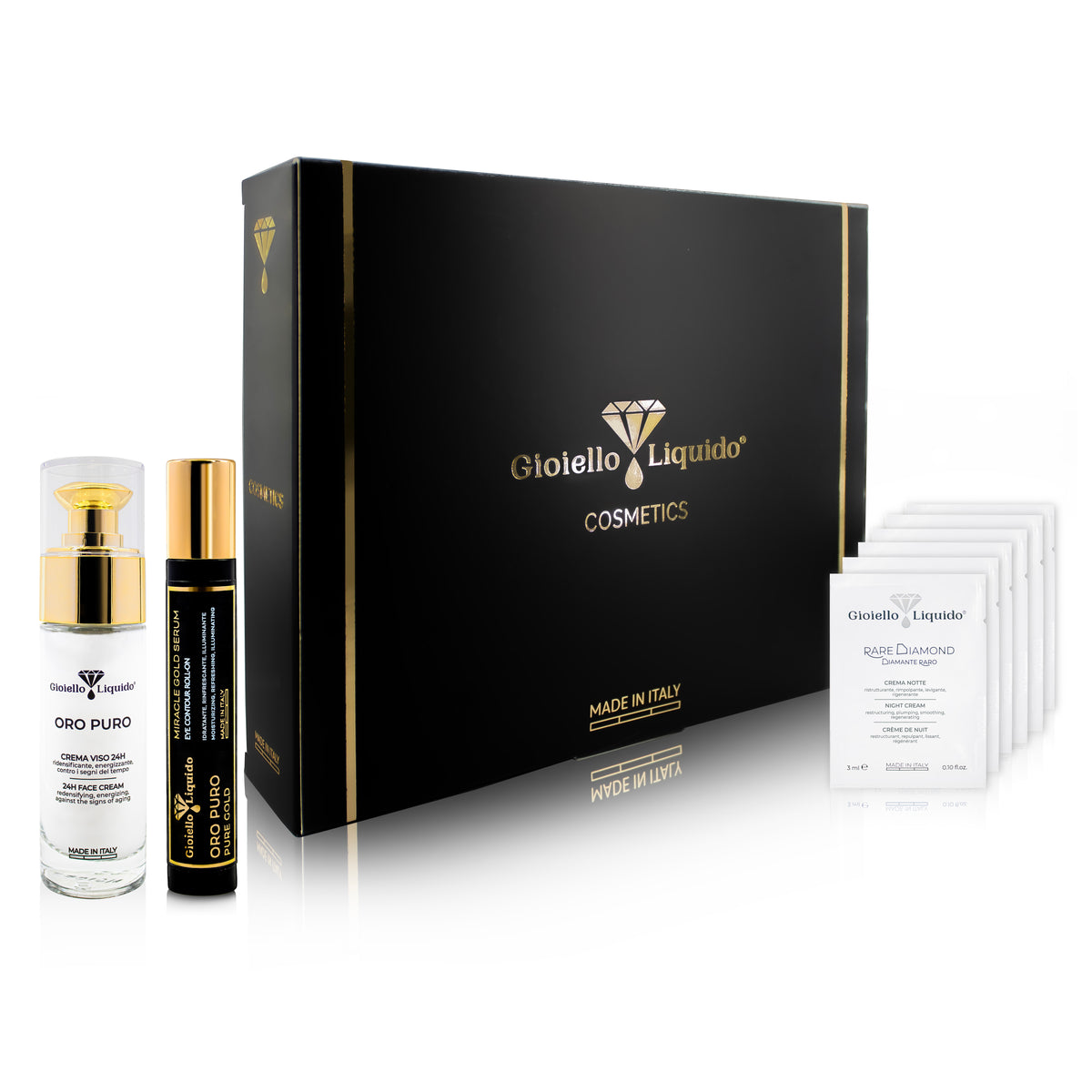 Zestaw Krem do twarzy “Oro Puro” 30 ml & Serum pod oczy MiracleGold “Oro Puro” 15 ml
