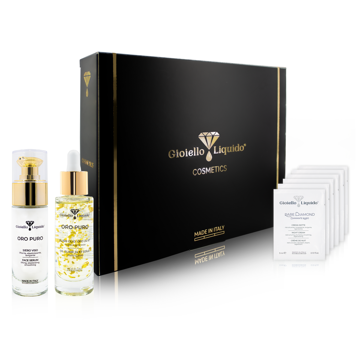 Zestaw Serum do twarzy “Oro Puro” 30 ml & Eliksir 24 kt złoto “Oro Puro” 30 ml