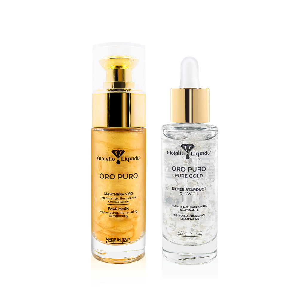 Zestaw Maska na twarz “Oro Puro” 30 ml & Silver stardust olejekrozświetlający “Oro Puro” 30 ml