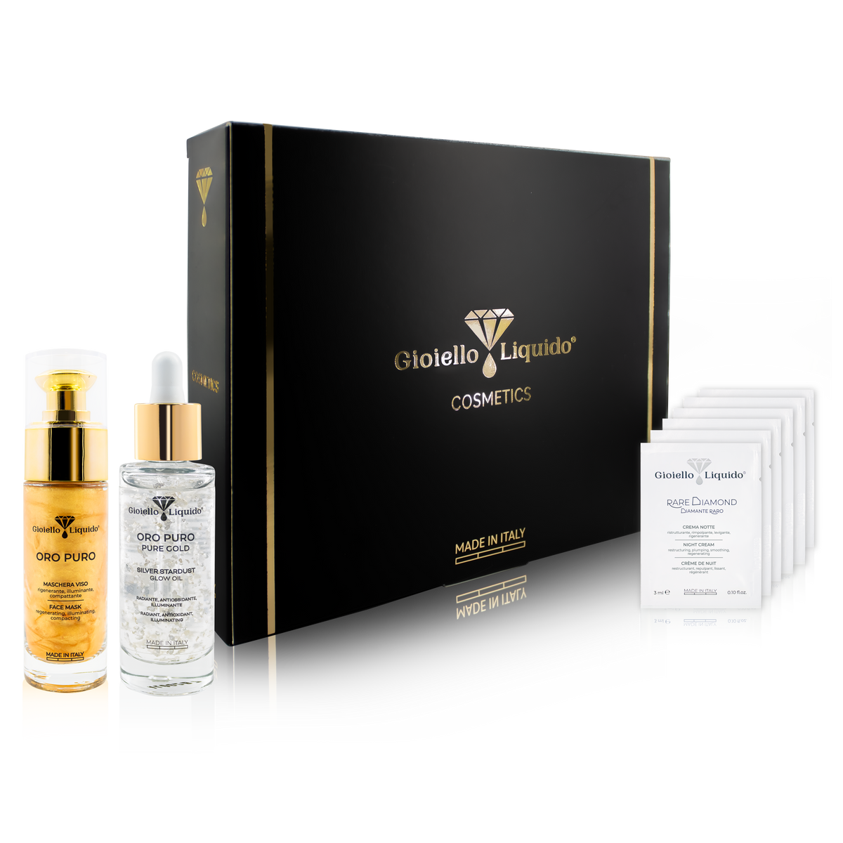 Zestaw Maska na twarz “Oro Puro” 30 ml & Silver stardust olejekrozświetlający “Oro Puro” 30 ml