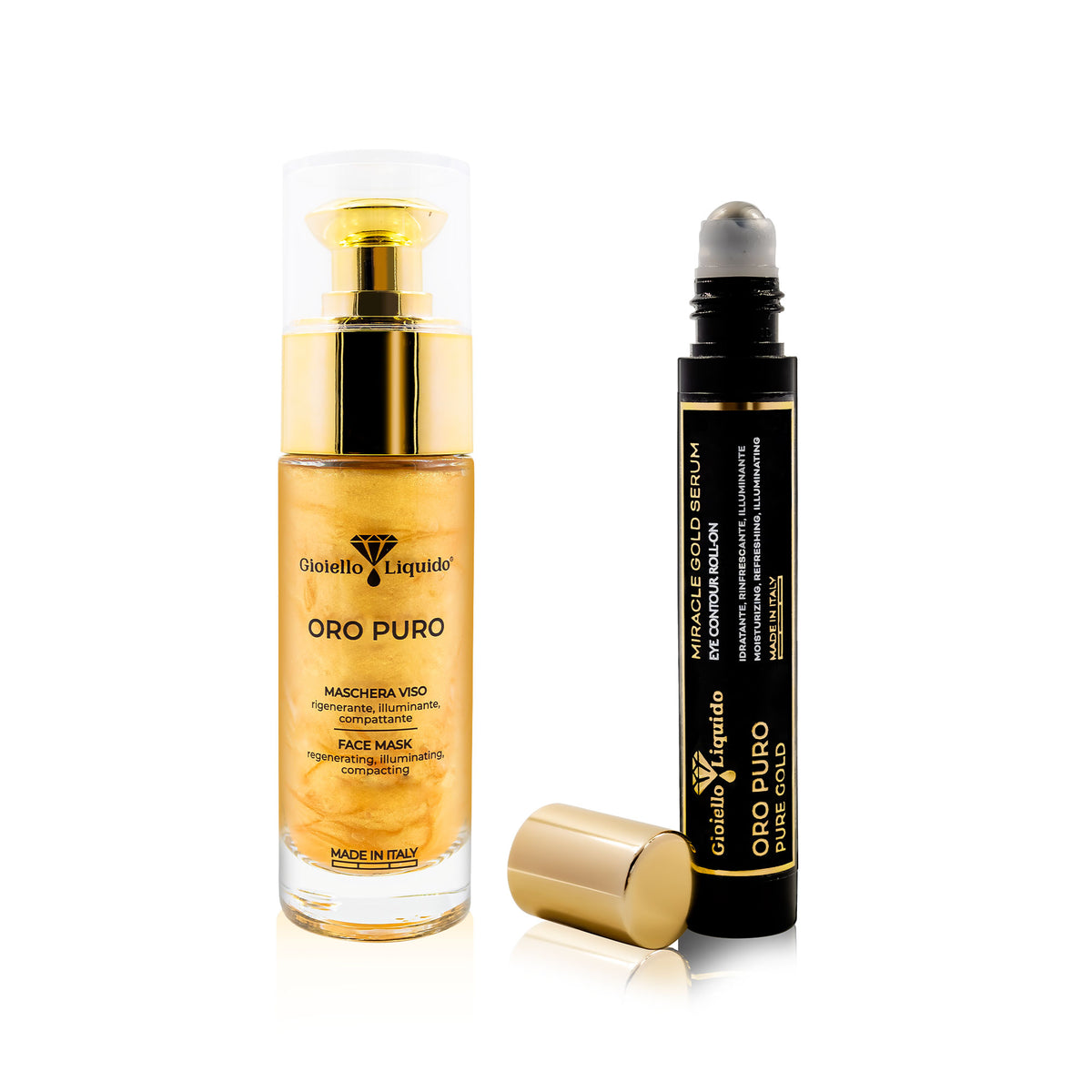 Zestaw Maska na twarz “Oro Puro” 30 ml & Miracle gold serum pod oczy roll-on “Oro Puro” 15 ml