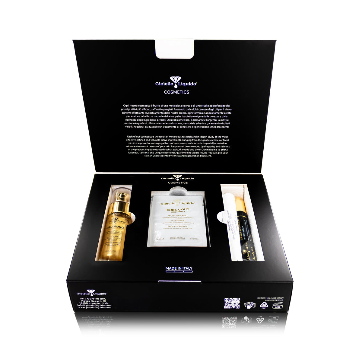 Zestaw Maska na twarz “Oro Puro” 30 ml & Miracle gold serum pod oczy roll-on “Oro Puro” 15 ml