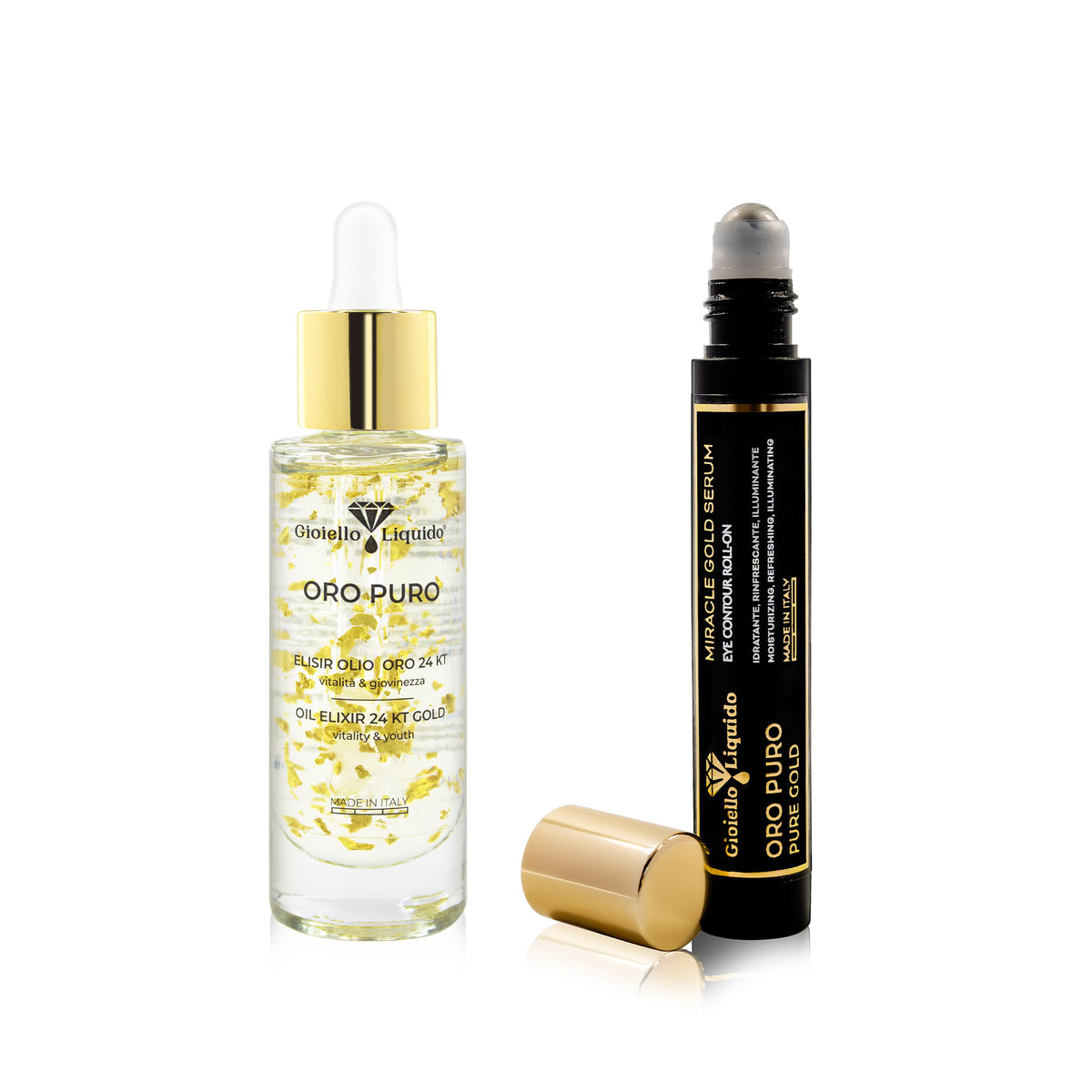 Zestaw Eliksir 24kt złoto “OroPuro” 30ml & Miracle gold serum pod oczy “Oro Puro” 15 ml