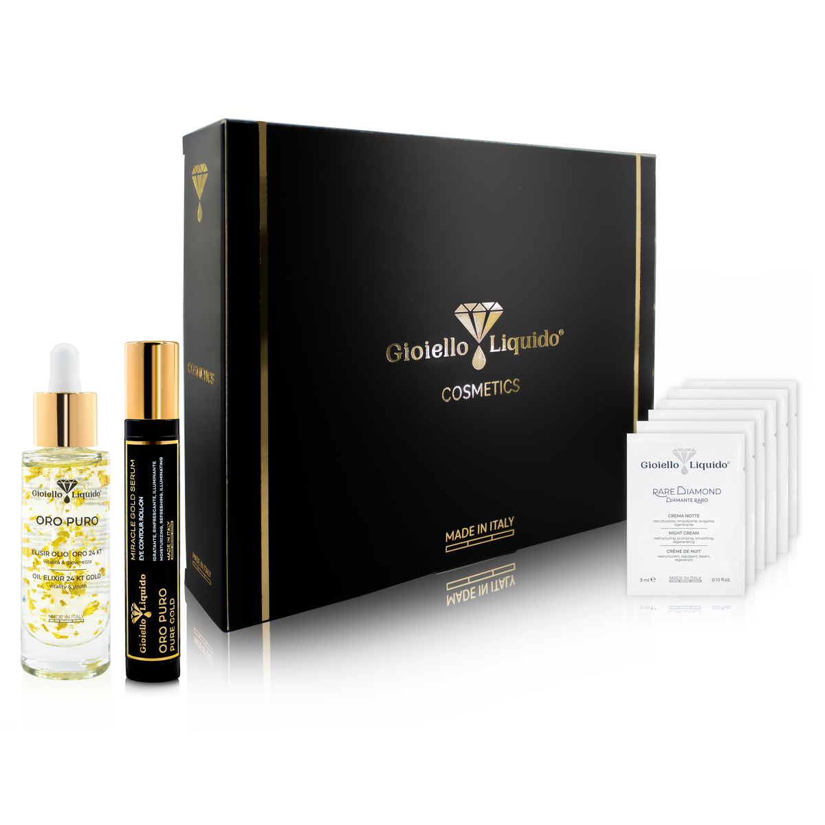 Zestaw Eliksir 24kt złoto “OroPuro” 30ml & Miracle gold serum pod oczy “Oro Puro” 15 ml