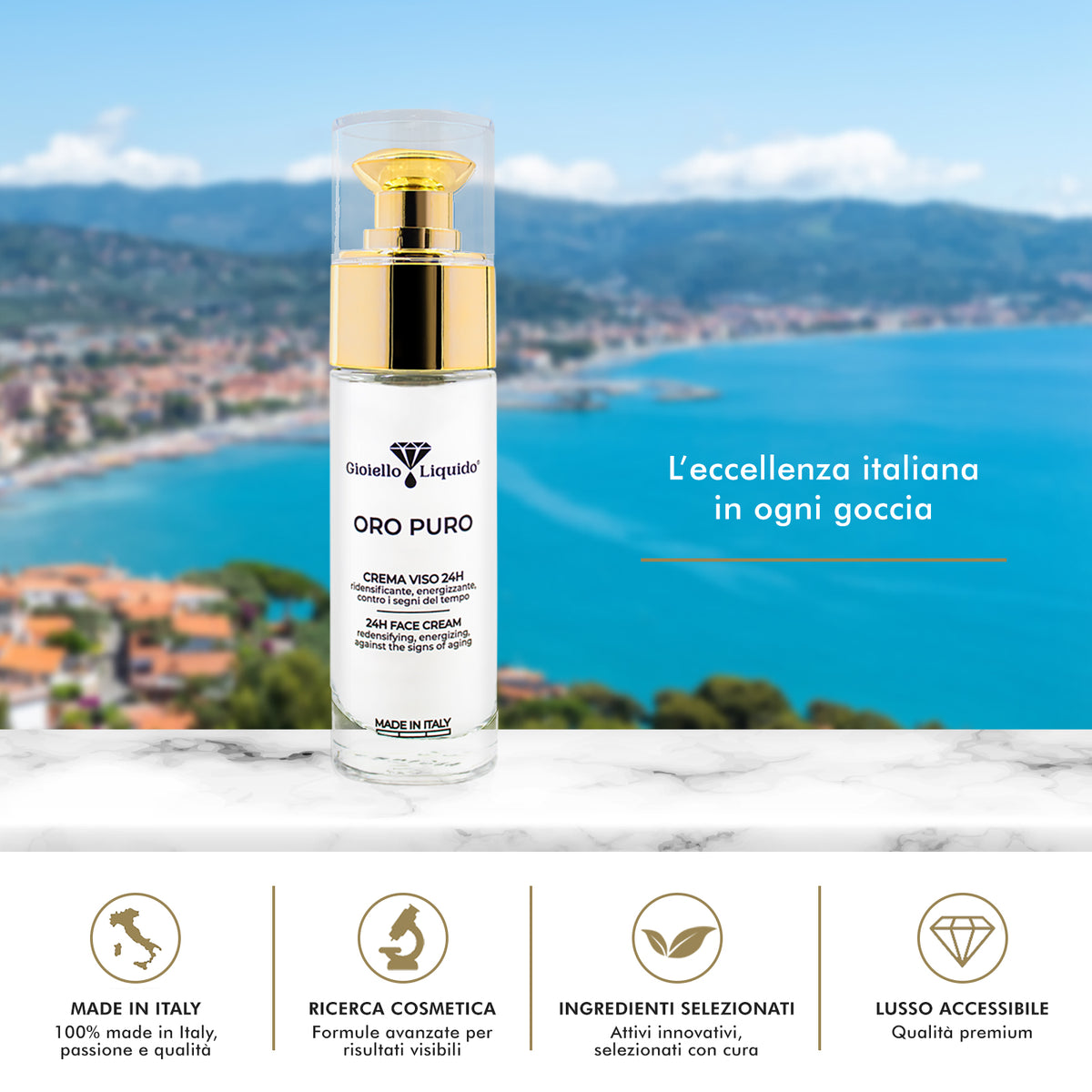24H KREM DO TWARZY ZE ZŁOTEM CREMA VISO 24H 30 ML