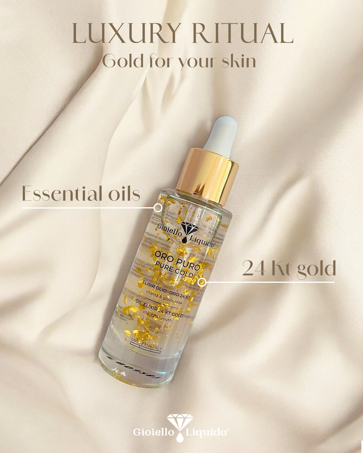 OLEJKOWY ELIKSIR 24 KT ZŁOTO ELISIR OLIO ORO 24KT VISO 30 ML