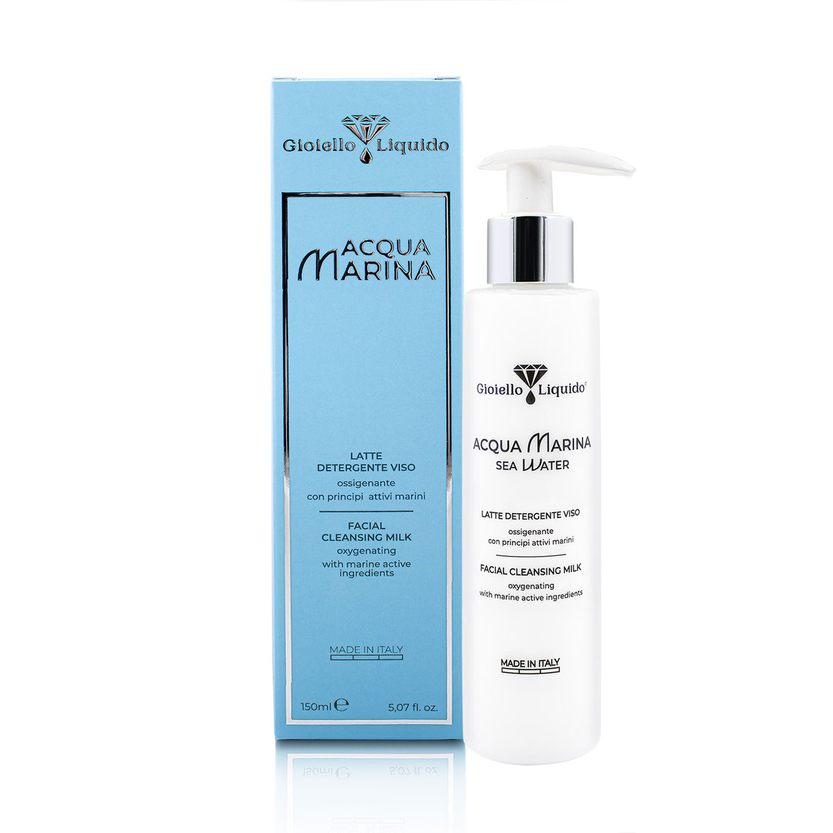 MLECZKO DO OCZYSZCZANIA TWARZY Z WODĄ MORSKĄ LATTE DETERGENTE VISO 150 ML