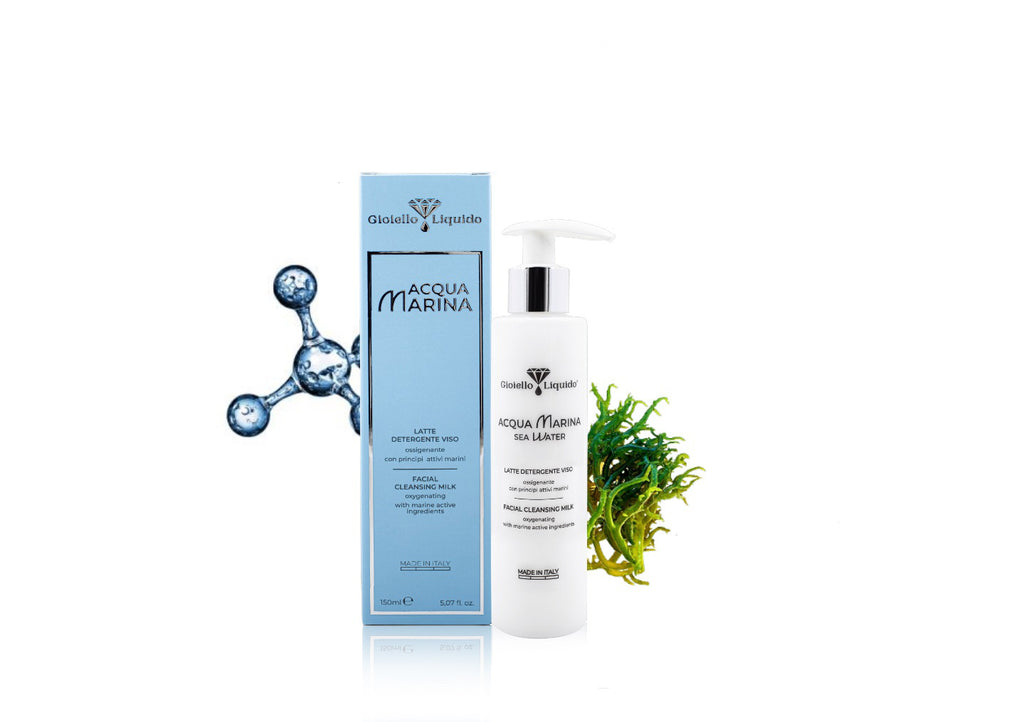 MLECZKO DO OCZYSZCZANIA TWARZY Z WODĄ MORSKĄ LATTE DETERGENTE VISO 150 ML