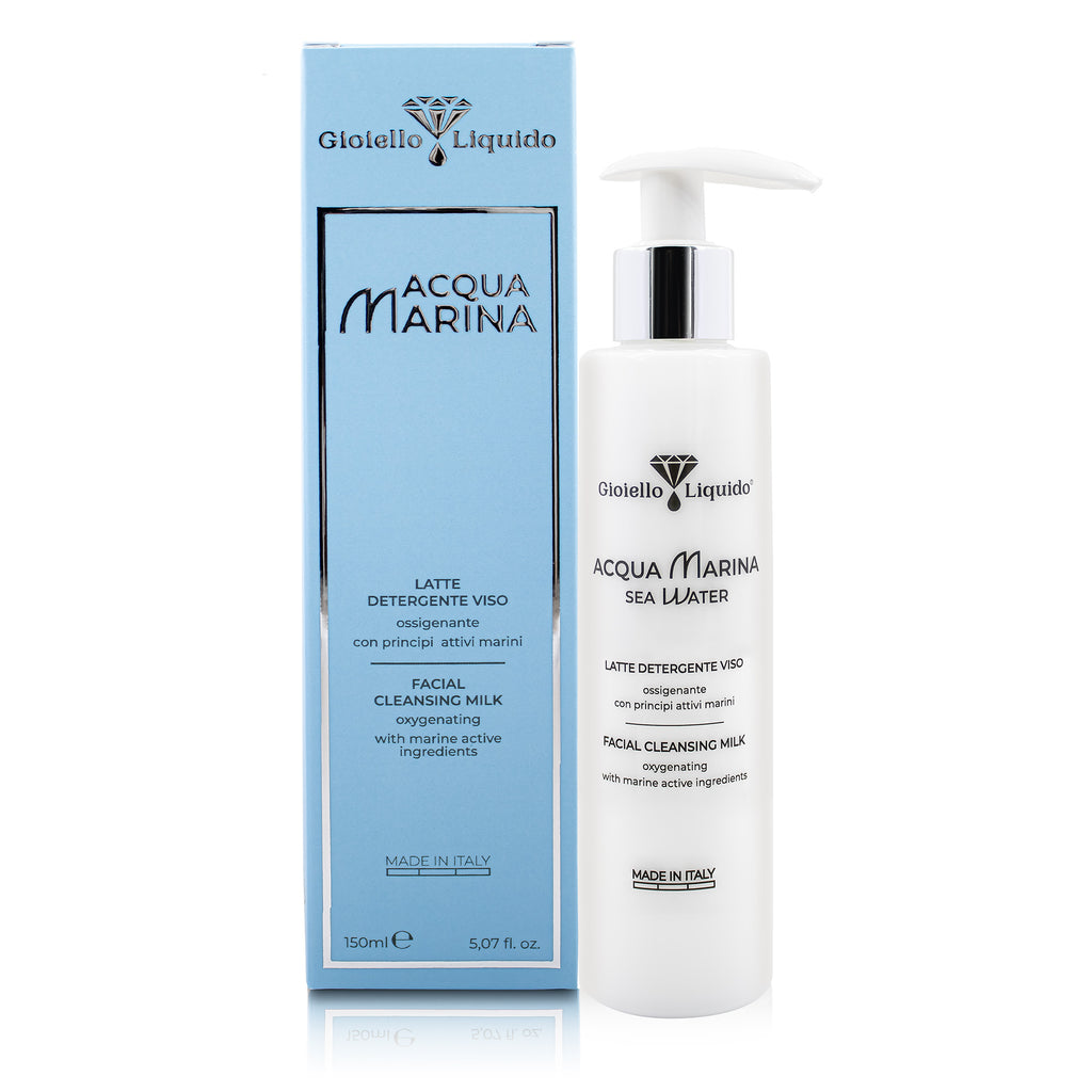 MLECZKO DO OCZYSZCZANIA TWARZY Z WODĄ MORSKĄ LATTE DETERGENTE VISO 150 ML