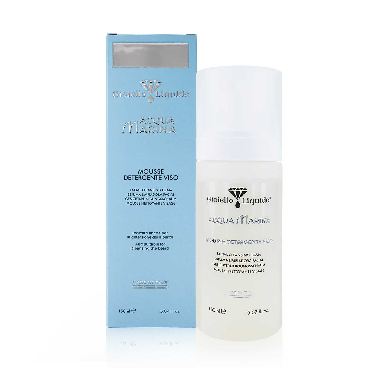 PIANKA DO OCZYSZCZANIA TWARZY Z WODĄ MORSKĄ MOUSSE DETERGENTE VISO 150 ML