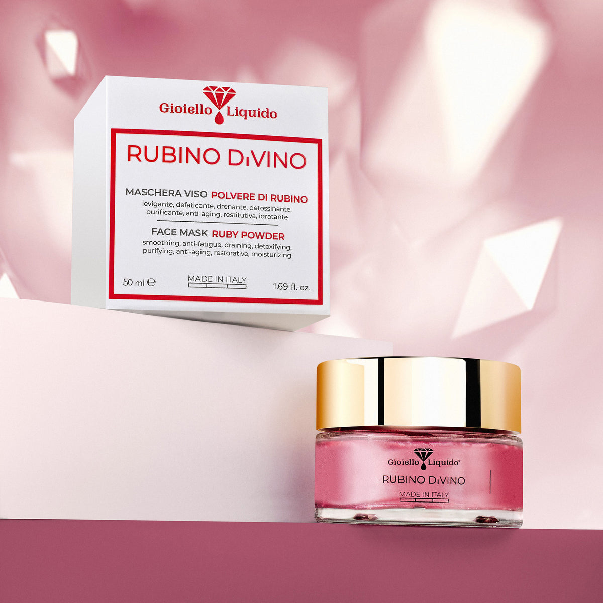 MASKA DO TWARZY Z PYŁEM RUBINOWYM MASCHERA VISO POLVERE DI RUBINO 50 ML