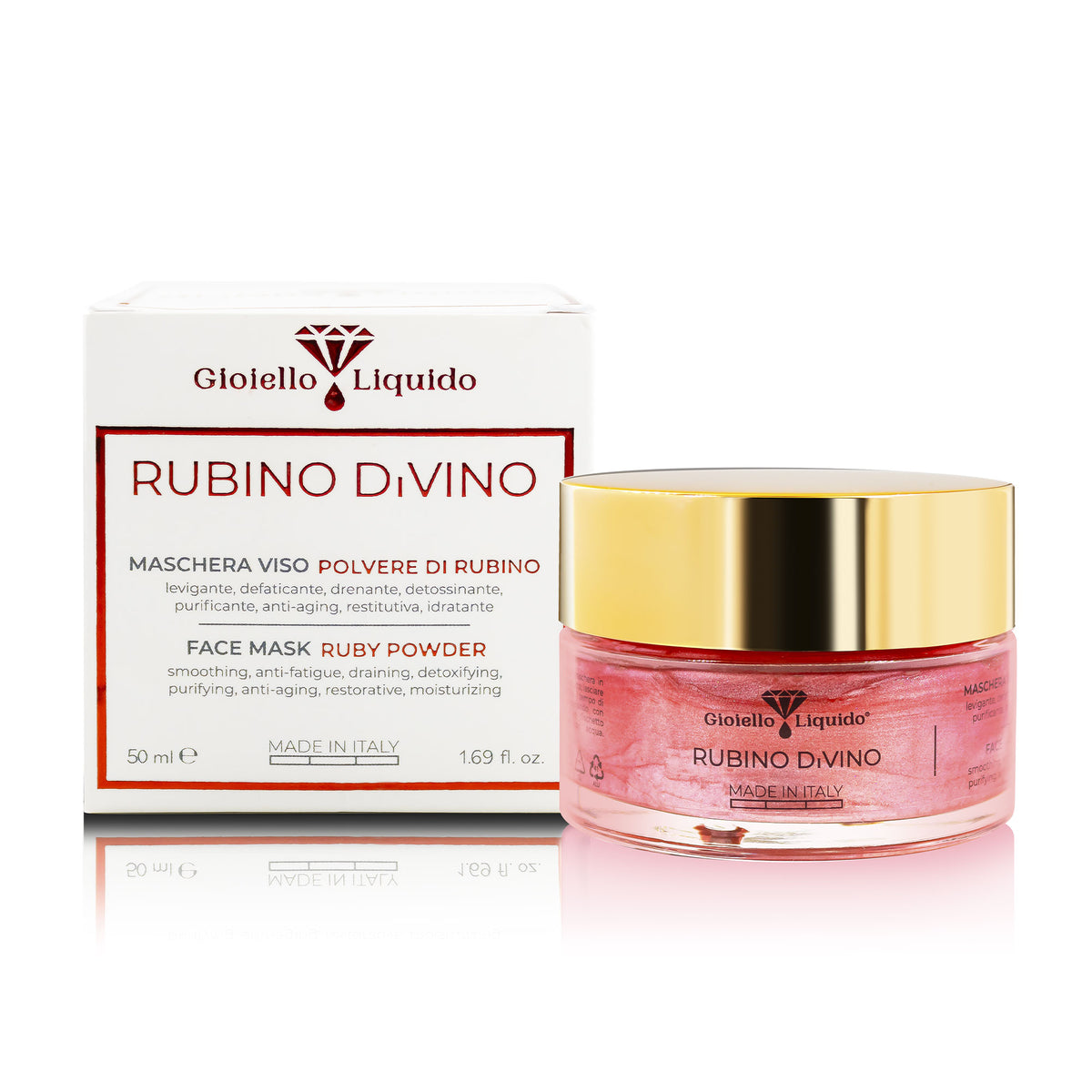 MASKA DO TWARZY Z PYŁEM RUBINOWYM MASCHERA VISO POLVERE DI RUBINO 50 ML