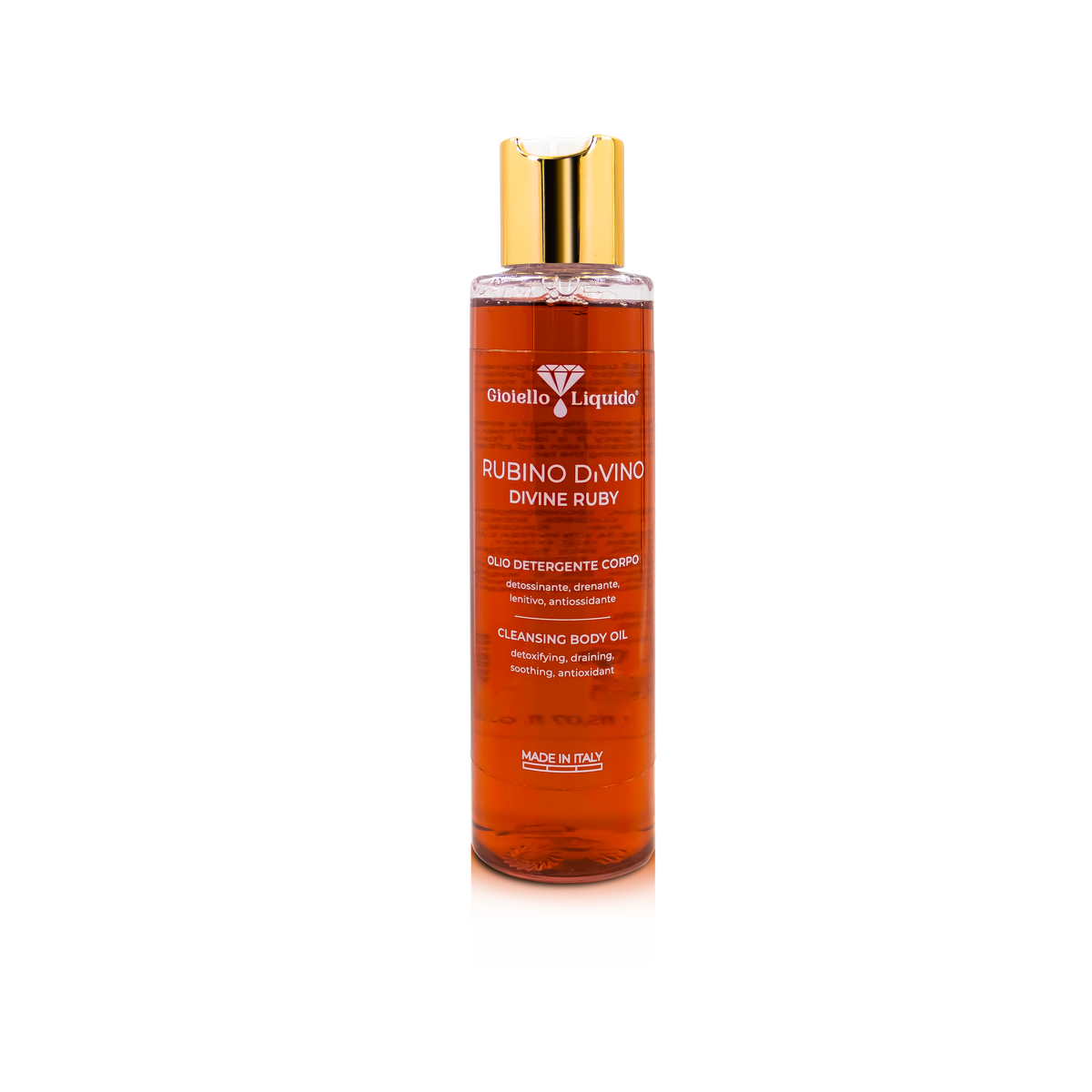 OCZYSZCZAJĄCY OLEJEK RUBINOWY DO CIAŁA
OLIO DETERGENTE CORPO 150 ML