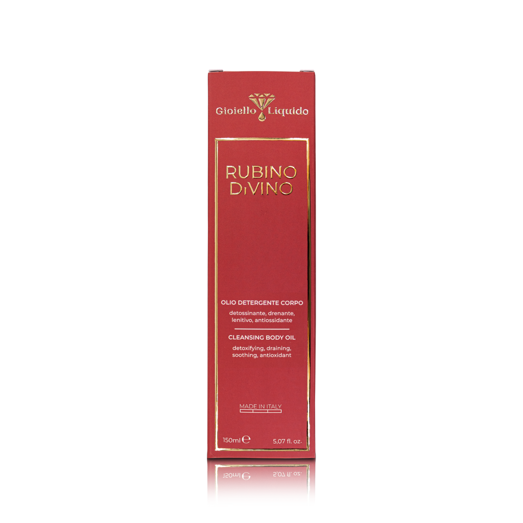 OCZYSZCZAJĄCY OLEJEK RUBINOWY DO CIAŁA
OLIO DETERGENTE CORPO 150 ML