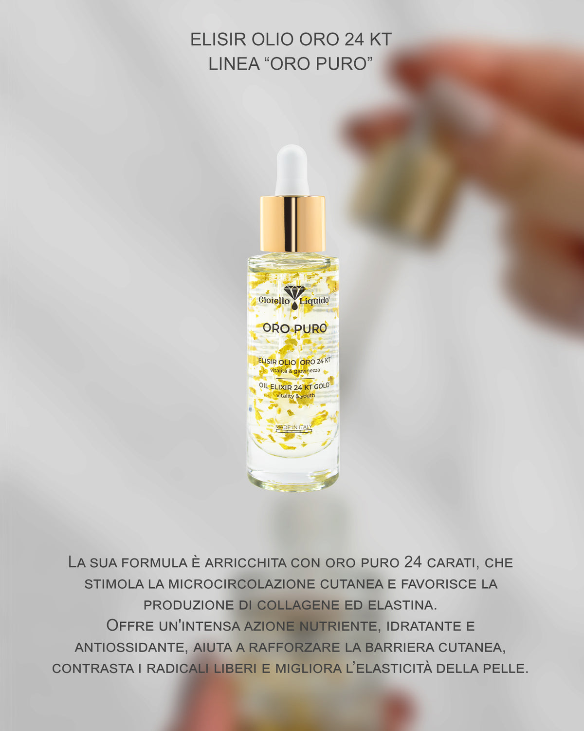 OLEJKOWY ELIKSIR 24 KT ZŁOTO ELISIR OLIO ORO 24KT VISO 30 ML