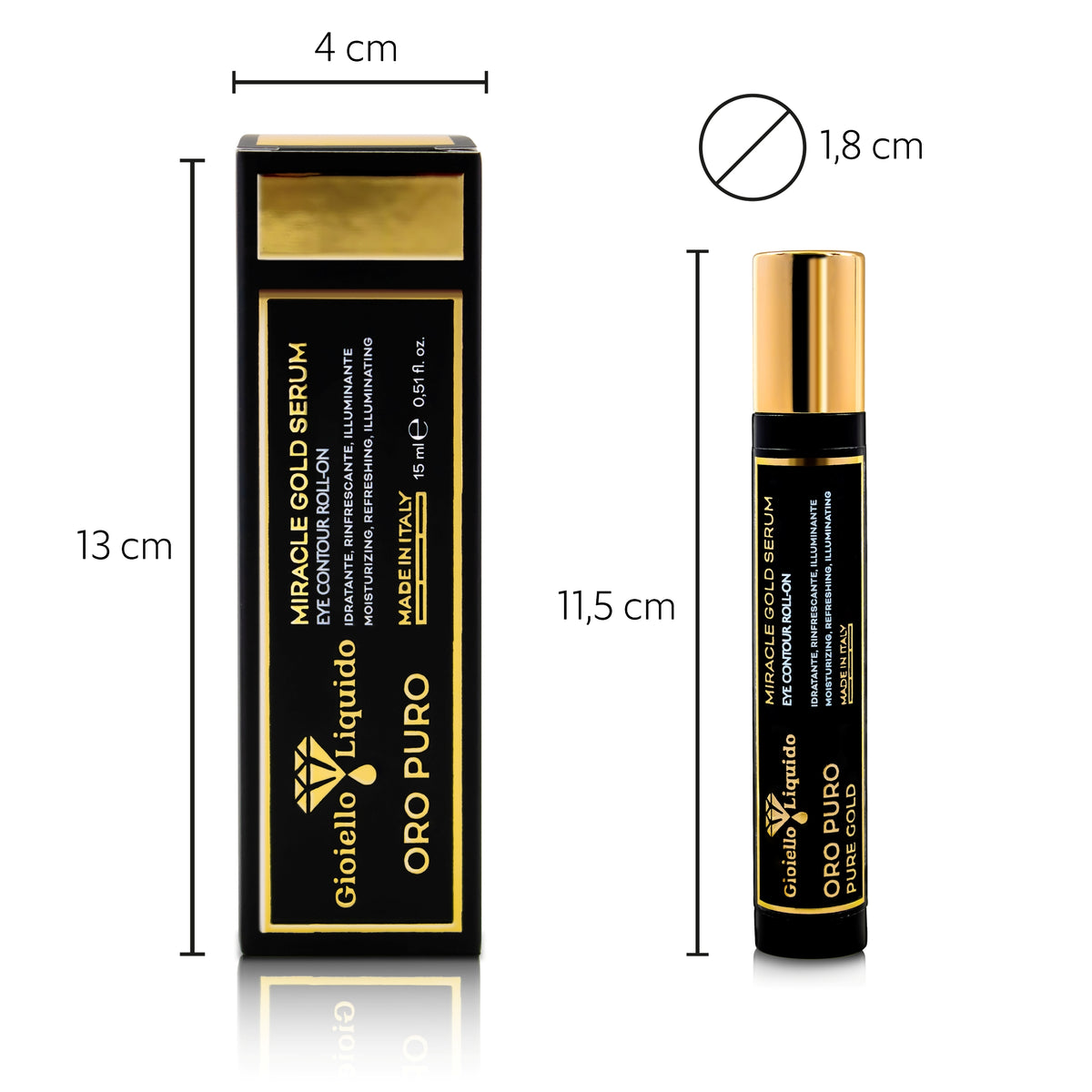 SERUM POD OCZY MIRACLE GOLD ROLL-ON CONTORNO OCCHI 15 ML