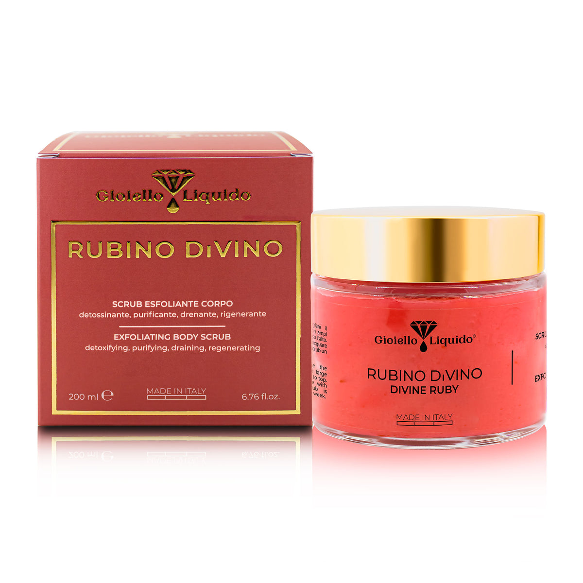 ZŁUSZCZAJĄCY PEELING RUBINOWY DO CIAŁA SCRUB ESFOLIANTE CORPO 200 ML